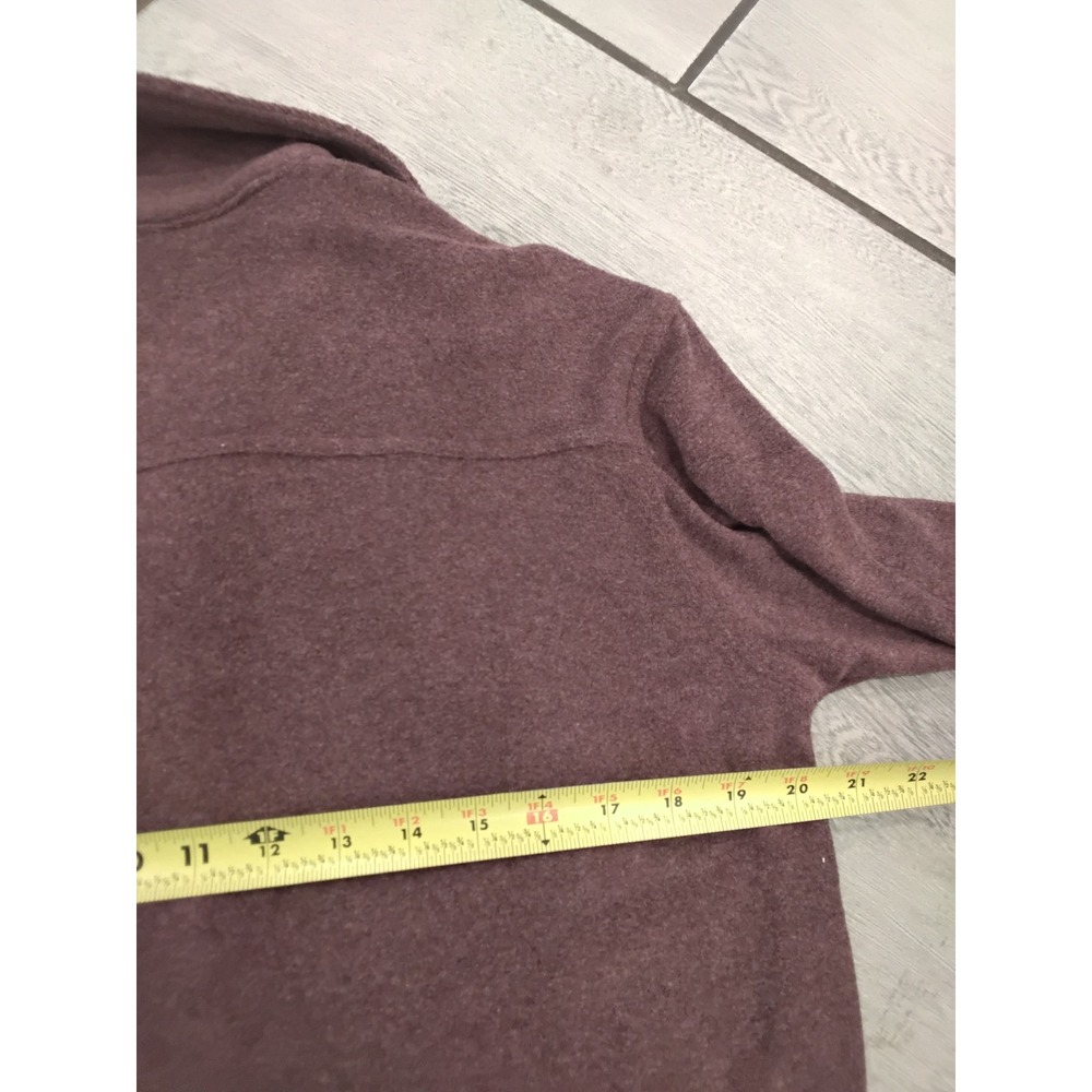 32 Degrees Heat Plum Heather Fleece Button Up Shirt Jacket Shacket Sm-New - Picture 2 of 6